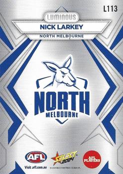 2024 Select AFL Footy Stars - Luminous #L113 Nick Larkey Back